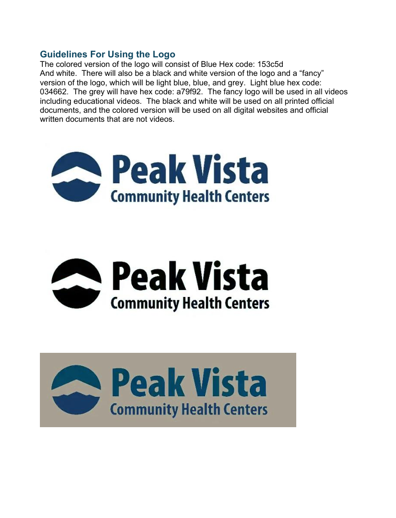 Peak Vista purpose and audience guide visuals
