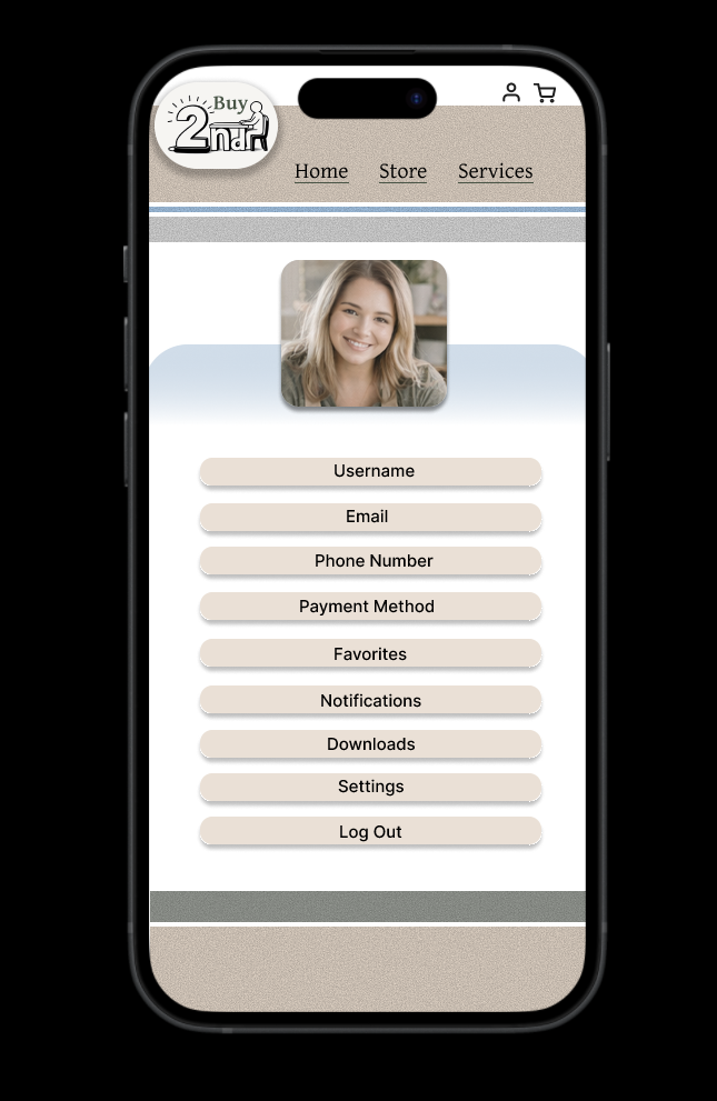 User account in furniture flipping app