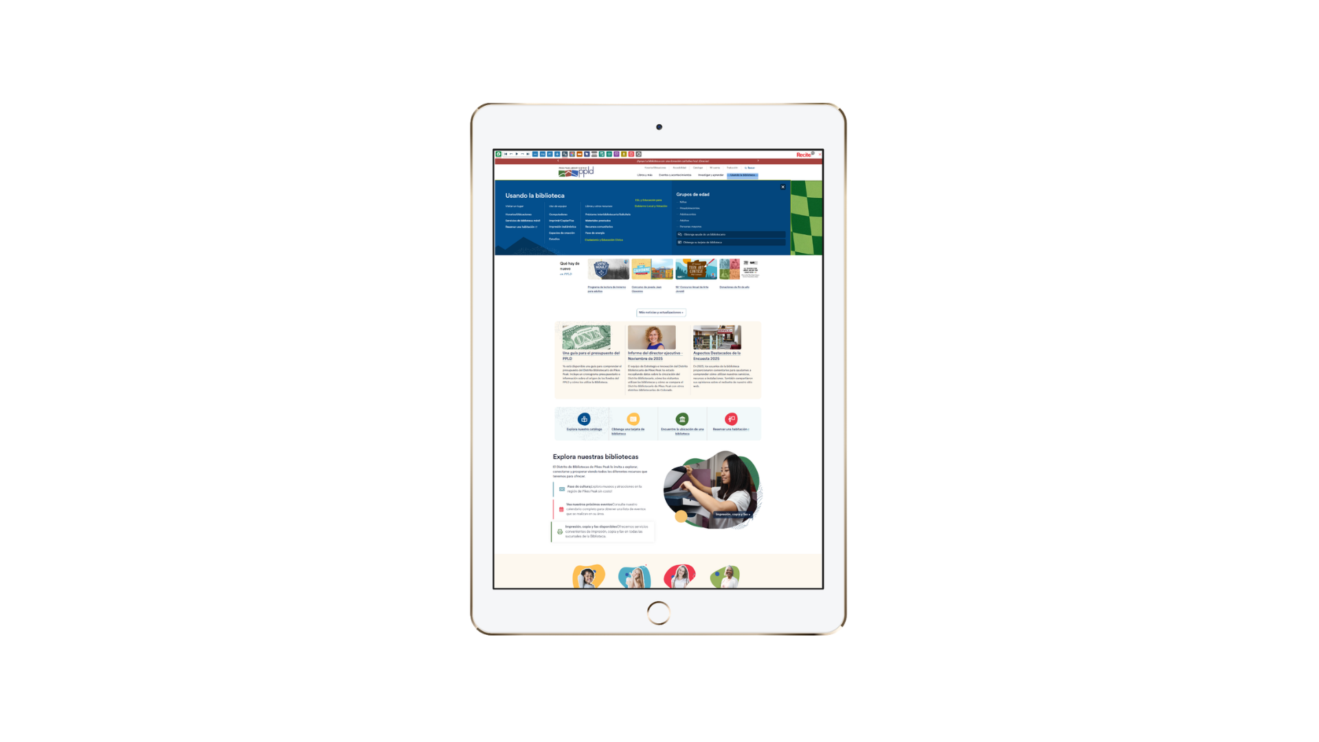 Role visuals for Pikes Peak Library District website redesign